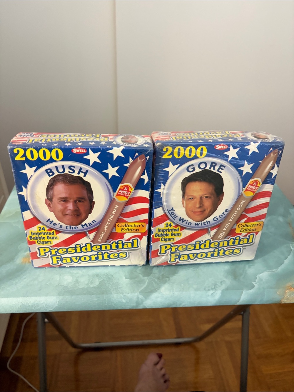 Swell Presidential Favorites Bubble Gum Cigars - Blue & Red Packaging